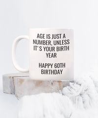 Load image into Gallery viewer, Happy 60th Birthday gift mug, Sister gift, Brother gift, Aunt gift, Uncle gift, Friend gift
