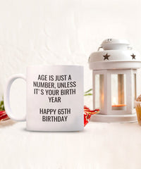 Load image into Gallery viewer, Happy 65th Birthday gift mug, Sister gift, Brother gift, Aunt gift, Uncle gift, Friend gift
