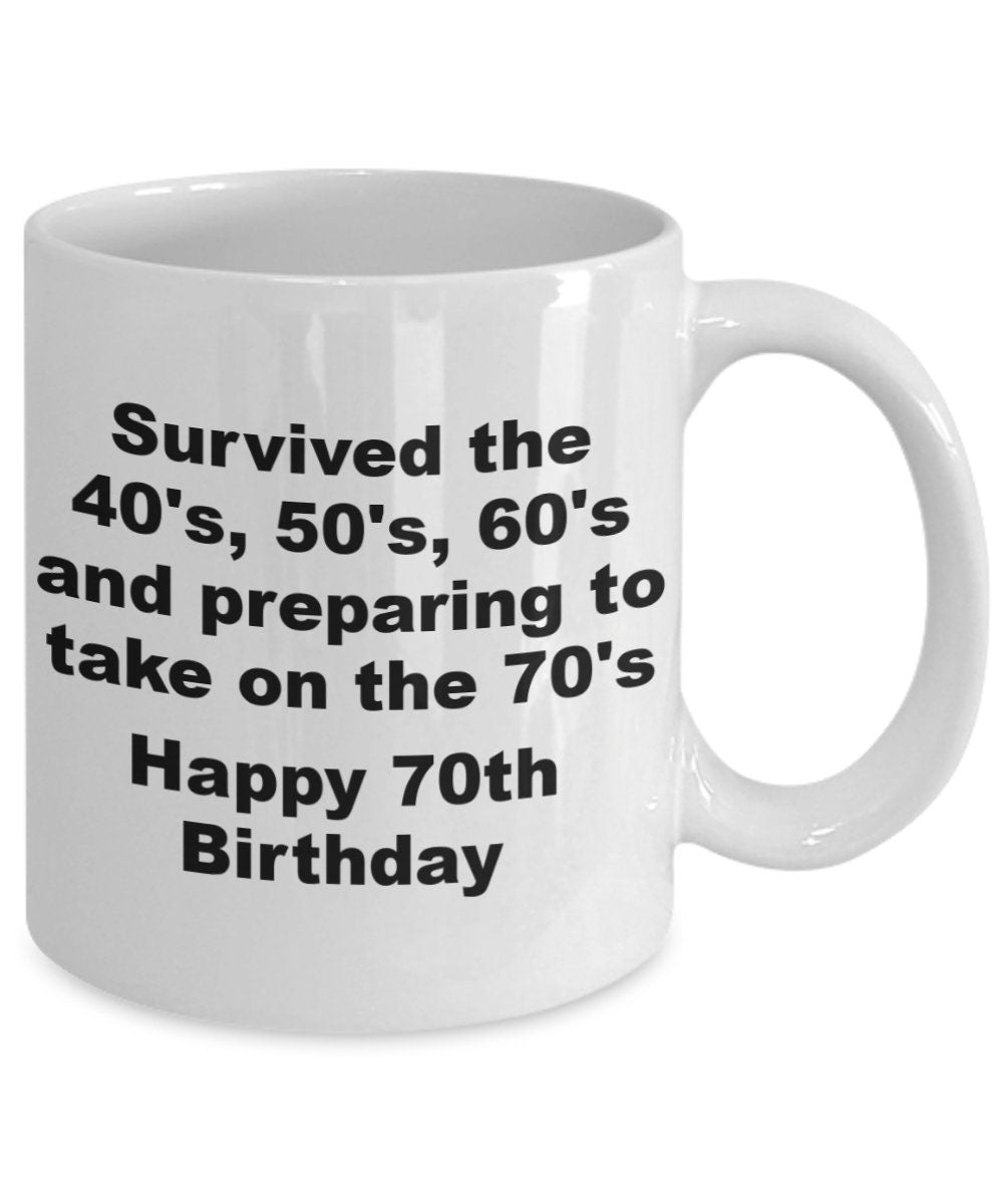Happy 70th Birthday gift mug, Happy 70th Birthday gift mug, Sister gift, Brother gift, Aunt gift, Uncle gift, Friend gift